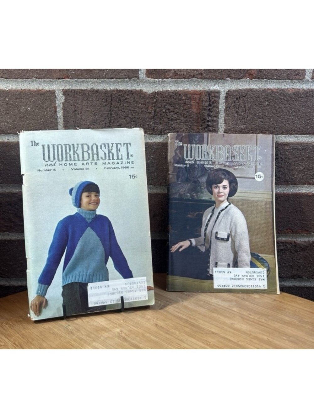 Vintage Lot 2 The Workbasket Home Needlecraft Magazine Feb & March 1966 Crafts